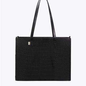 BEIS The Work Tote in Black Croc